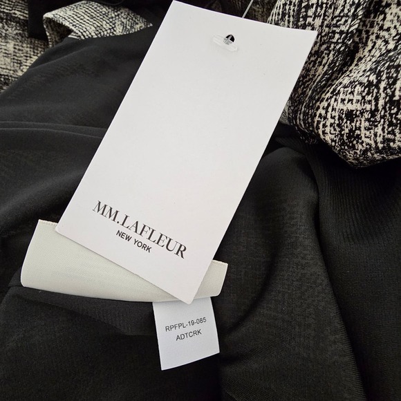 M.M. LAFLEUR NWT Aditi Crackle Sleeveless Black & Cream Dress Sz +3 (US 3X) - Picture 11 of 15